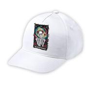 MERCHANDMANIA Gorra Blanca Niño Carta Tarot Graciosa Meme Pensador filosofo preocupacion Blanca Kid Cap