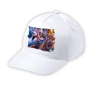 MERCHANDMANIA Gorra Blanca Niño Fist of The North Star Serie Anime Dibujos peleas Blanca Kid Cap