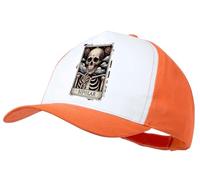 MERCHANDMANIA Gorra Naranja Carta Tarot Graciosa Meme Trastorno Bipolar Locura Color Cap