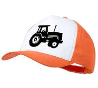 MERCHANDMANIA Gorra Naranja Tractor Silueta Oficio TRACTORISTA Rural Color Cap.