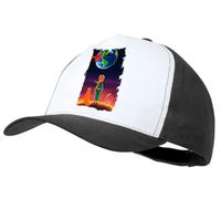 MERCHANDMANIA Gorra Negra el principito luna tierra estrellas universo fantasia zorro color cap