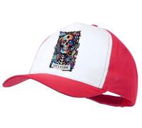 MERCHANDMANIA Gorra Roja Carta Tarot Graciosa Meme Locura estress tormenta Mental Color Cap