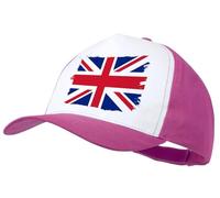 MERCHANDMANIA Gorra Rosa Bandera Inglaterra Londres Ingles Reino Unido UK Color Cap