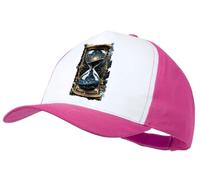 MERCHANDMANIA Gorra Rosa Reloj astrologia Galaxia Cosmos Universo Tiempo Color Cap