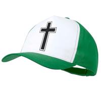 MERCHANDMANIA Gorra Verde Cruz Cristiana Cristo Jesus Hijo de Dios Iglesia Color Cap
