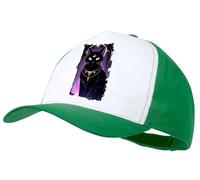 MERCHANDMANIA Gorra Verde Gato Negro Dios divino astrologia Brujas Magia Color Cap