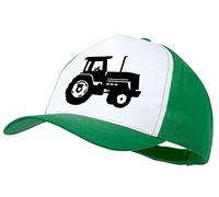 MERCHANDMANIA Gorra Verde Tractor Silueta Oficio TRACTORISTA Rural Color Cap.