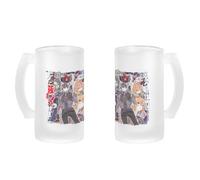 Merchandmanía Jarra cerveza cristal anime otome game sekai wa mob manga shonen esmerilada esmerilado 500ml