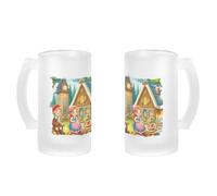 MERCHANDMANIA JARRA CERVEZA CRISTAL hansel y gretel cuento niños infantil dibujos esmerilada esmerilado 500ml