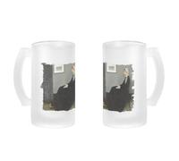 MERCHANDMANIA Jarra cerveza cristal James Abbott McNeill Whistler, Arreglo en gris y negro esmerilada esmerilado 500ml