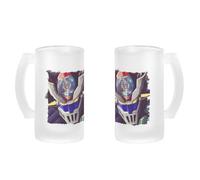 MERCHANDMANIA JARRA CERVEZA CRISTAL MAZINGER Z serie dibujos anime retro antigua robots esmerilada esmerilado 500ml