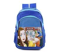 MERCHANDMANIA Mochila Azul adulto anime serie Darwin Jihen dibujos mono evolucion colegio picnic excursión deporte adolescentes