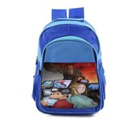 MERCHANDMANIA Mochila Azul adulto anime serie Darwin Jihen primate mono zoo animal colegio picnic excursión deporte adolescentes