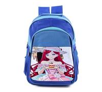MERCHANDMANIA Mochila Azul adulto Higeki no Genkyou to Naru serie villana heroína colegio picnic excursión deporte adolescentes