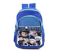 MERCHANDMANIA Mochila Azul adulto serie anime yokais girl dinner frase graciosa colegio picnic excursión deporte adolescentes
