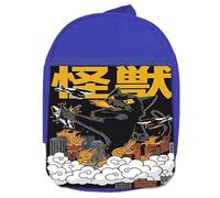 MERCHANDMANIA Mochila Azul antisocial furioso gato monstruo cat zilla peliculas colegio picnic excursión deporte niños