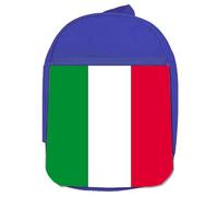 MERCHANDMANIA MOCHILA AZUL BANDERA DE ITALIA ROMA italianos pais nacion colegio picnic excursión deporte niños