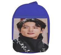 MERCHANDMANIA MOCHILA AZUL BTS personaje kpop cantante 2025 Jeon Jung-Kook colegio picnic excursión deporte niños