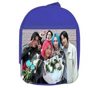 MERCHANDMANIA MOCHILA AZUL cantantes kpop dxmon girls love boys love girls colegio picnic excursión deporte niños