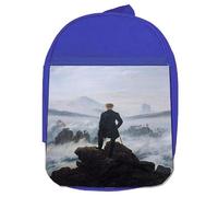 MERCHANDMANIA Mochila Azul Caspar David Friedrich, El caminante sobre el mar de nubes colegio picnic excursión deporte niños
