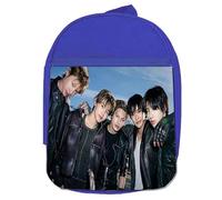 MERCHANDMANIA Mochila Azul chicos cantantes famosos mention me deja vu colegio picnic excursión deporte niños