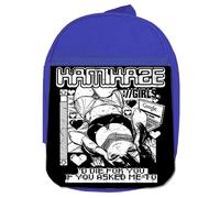 MERCHANDMANIA Mochila Azul frase graciosa anime dark gotico dead muerte metal colegio picnic excursión deporte niños
