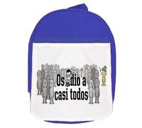 MERCHANDMANIA Mochila Azul frase graciosa os odio a casi todos colegio picnic excursión deporte niños