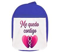 MERCHANDMANIA Mochila Azul frase motivadora aniversario novios amor te quiero colegio picnic excursión deporte niños