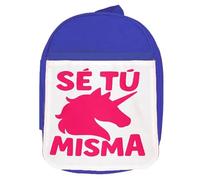 MERCHANDMANIA Mochila Azul frase motivadora se tu misma carácter psicologia colegio picnic excursión deporte niños