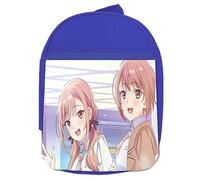MERCHANDMANIA MOCHILA AZUL Love Is Indivisible by Twins gemelas Jinguji colegio picnic excursión deporte niños