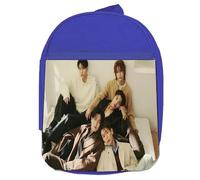 MERCHANDMANIA MOCHILA AZUL mytro kpop disco truly love hate music colegio picnic excursión deporte niños