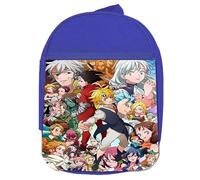 MERCHANDMANIA MOCHILA AZUL NANATSU NO TAIZAI SIETE PECADOS capitales colegio picnic excursión deporte niños