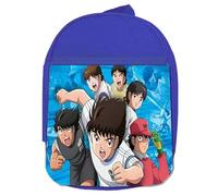 MERCHANDMANIA MOCHILA AZUL Oliver y benji capitan tsubasa futbol infantil colegio picnic excursión deporte niños