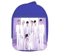 MERCHANDMANIA MOCHILA AZUL Run BTS Born singer no more dream N.O colegio picnic excursión deporte niños