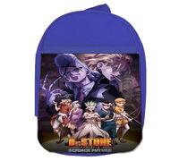 MERCHANDMANIA Mochila Azul serie anime dr stone cuarta saga temporada personajes colegio picnic excursión deporte niños