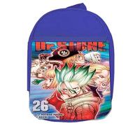 MERCHANDMANIA Mochila Azul serie anime dr stone temp 4 senku astronauta ciencia colegio picnic excursión deporte niños