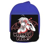 MERCHANDMANIA Mochila Azul serie anime sexy will you be my pawn rias gremory dxd colegio picnic excursión deporte niños