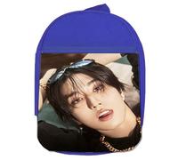 MERCHANDMANIA MOCHILA AZUL StrayKids personaje kpop cantante 2025 Han colegio picnic excursión deporte niños
