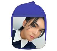 MERCHANDMANIA MOCHILA AZUL XLOV personaje kpop cantante 2025 Kim Jin Hyung colegio picnic excursión deporte niños