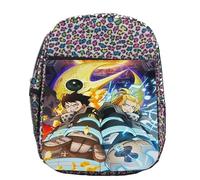 MERCHANDMANIA Mochila lunares estampada anime fire force temporada dos 2 fuego lucha colegio picnic excursión deporte niños