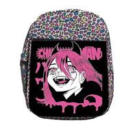 MERCHANDMANIA Mochila lunares estampada antisocial chain power logo girl man metal gotico colegio picnic excursión deporte niños
