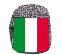 MERCHANDMANIA MOCHILA LUNARES ESTAMPADA BANDERA DE ITALIA ROMA italianos pais nacion colegio picnic excursión deporte niños