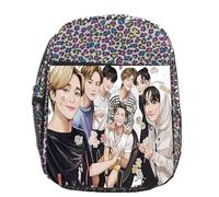 MERCHANDMANIA Mochila lunares estampada bts grupo kpop fanart anime Dyonisus ProMeTheUs colegio picnic excursión deporte niños
