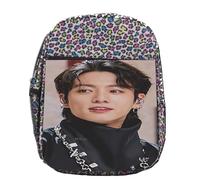 MERCHANDMANIA MOCHILA LUNARES ESTAMPADA BTS personaje kpop cantante 2025 Jeon Jung-Kook colegio picnic excursión deporte niños