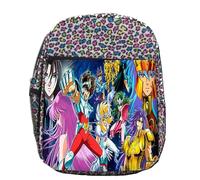 MERCHANDMANIA MOCHILA LUNARES ESTAMPADA CABALLEROS DEL ZODIACO ANIME colegio picnic excursión deporte niños