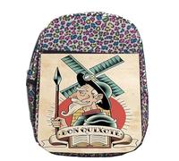 MERCHANDMANIA MOCHILA LUNARES ESTAMPADA DON QUIJOTE DE LA MANCHA novela caballero colegio picnic excursión deporte niños
