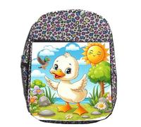 MERCHANDMANIA MOCHILA LUNARES ESTAMPADA el patito feo cuento niños infantil dibujos colegio picnic excursión deporte niños