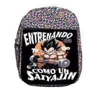 MERCHANDMANIA Mochila lunares estampada entrenando to go serie anime musculos lucha colegio picnic excursión deporte niños