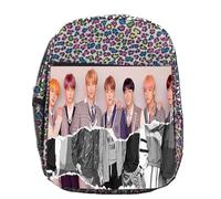 MERCHANDMANIA MOCHILA LUNARES ESTAMPADA FAKE LOVE KOREA BTS CHICOS cantantes coreanos colegio picnic excursión deporte niños