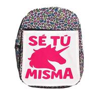 MERCHANDMANIA Mochila lunares estampada frase motivadora se tu misma carácter psicologia colegio picnic excursión deporte niños